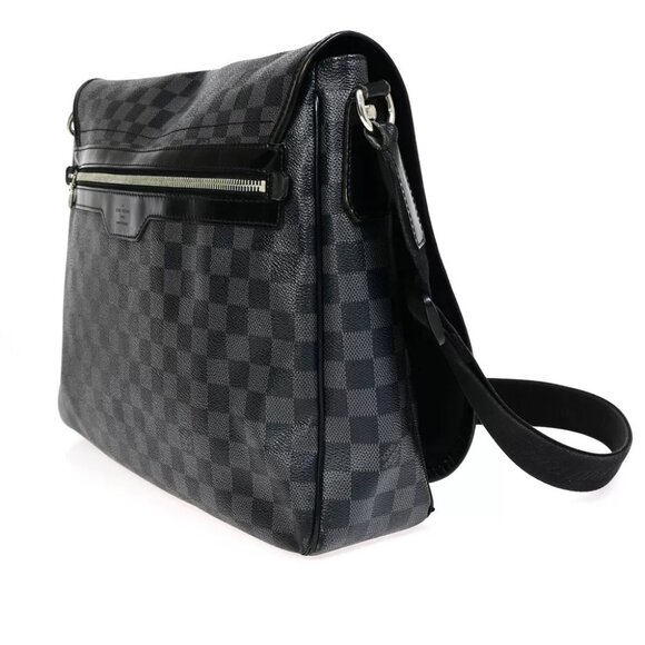 LOUIS VUITTON Daniel MM Shoulder Bag Damier Graphite Leather BK N58029 89FA587 - Picture 3 of 16